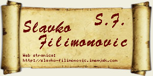 Slavko Filimonović vizit kartica